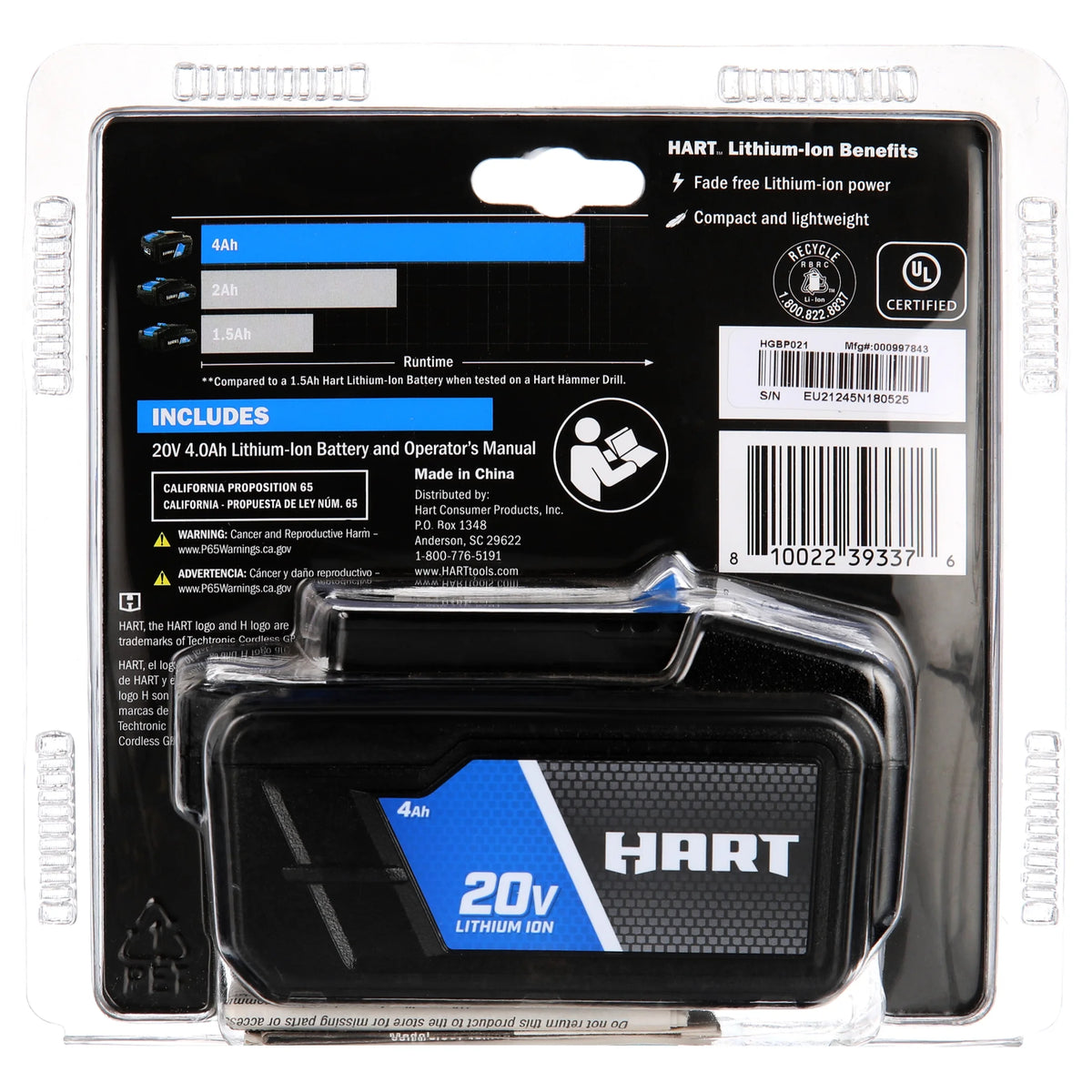 20V Lithium-Ion 4.0Ah Battery T847
