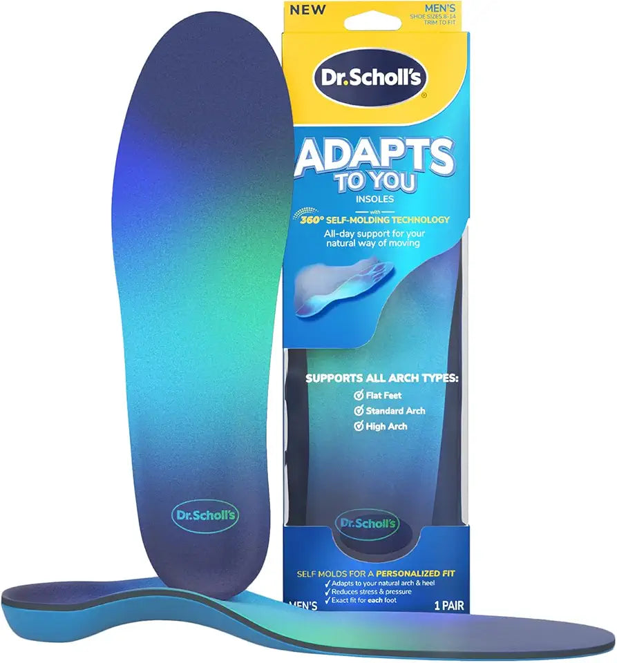 Self-Molding Foam Insoles Size 8-14 L306