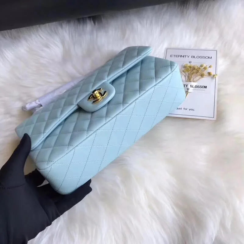 Tiffany Blue Lambskin Leather Flap Bag G81065