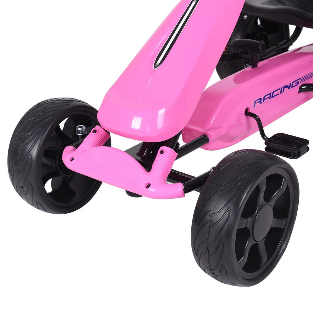 Pink Pedal Powered 4 Wheel Kids Ride On Car T127