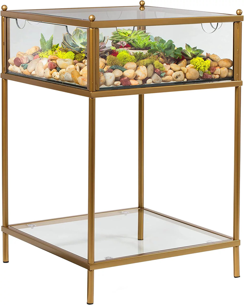 Square Glass End Table X83970