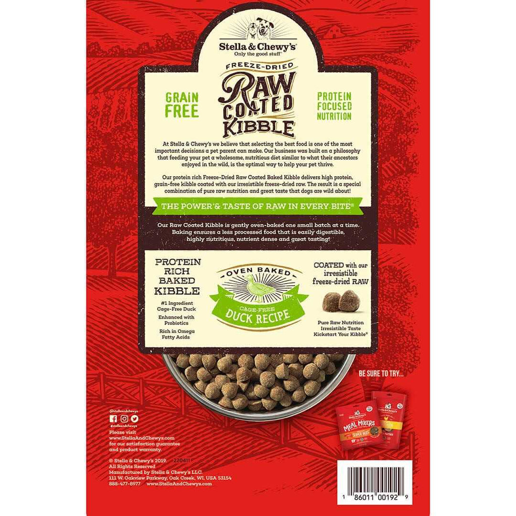 Duck Raw Coated Kibble Dog Food O186