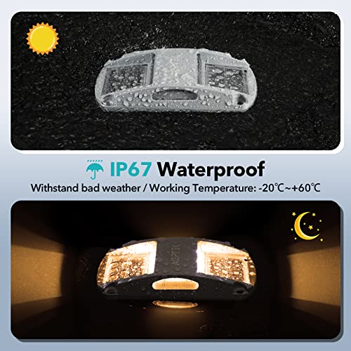 12 Pack Solar Waterproof LED Driveway Marker Lights N8883