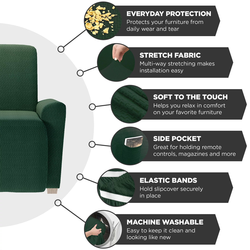 4-Piece Stretch Recliner Slipcover H655