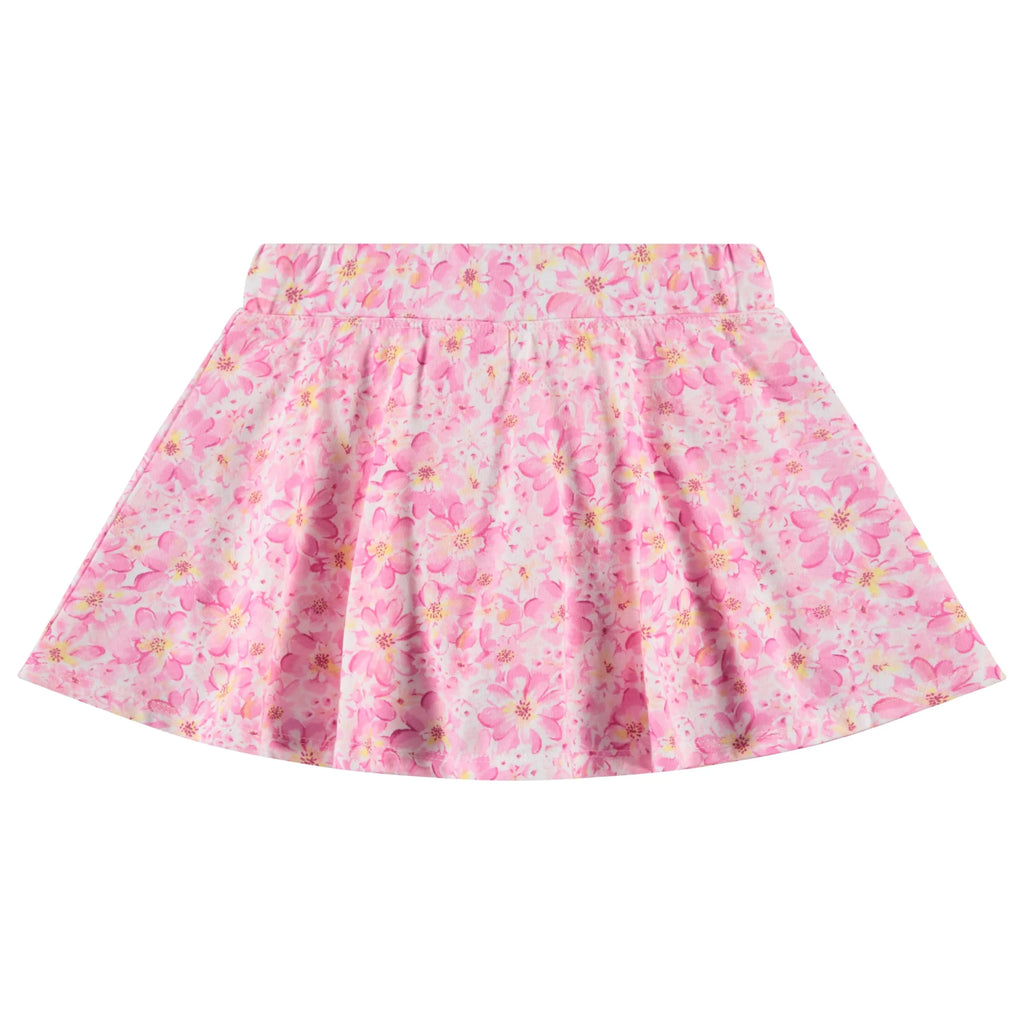 3 Pack Girls Skorts with Floral Solid Tie Dye Butterfly Prints W193