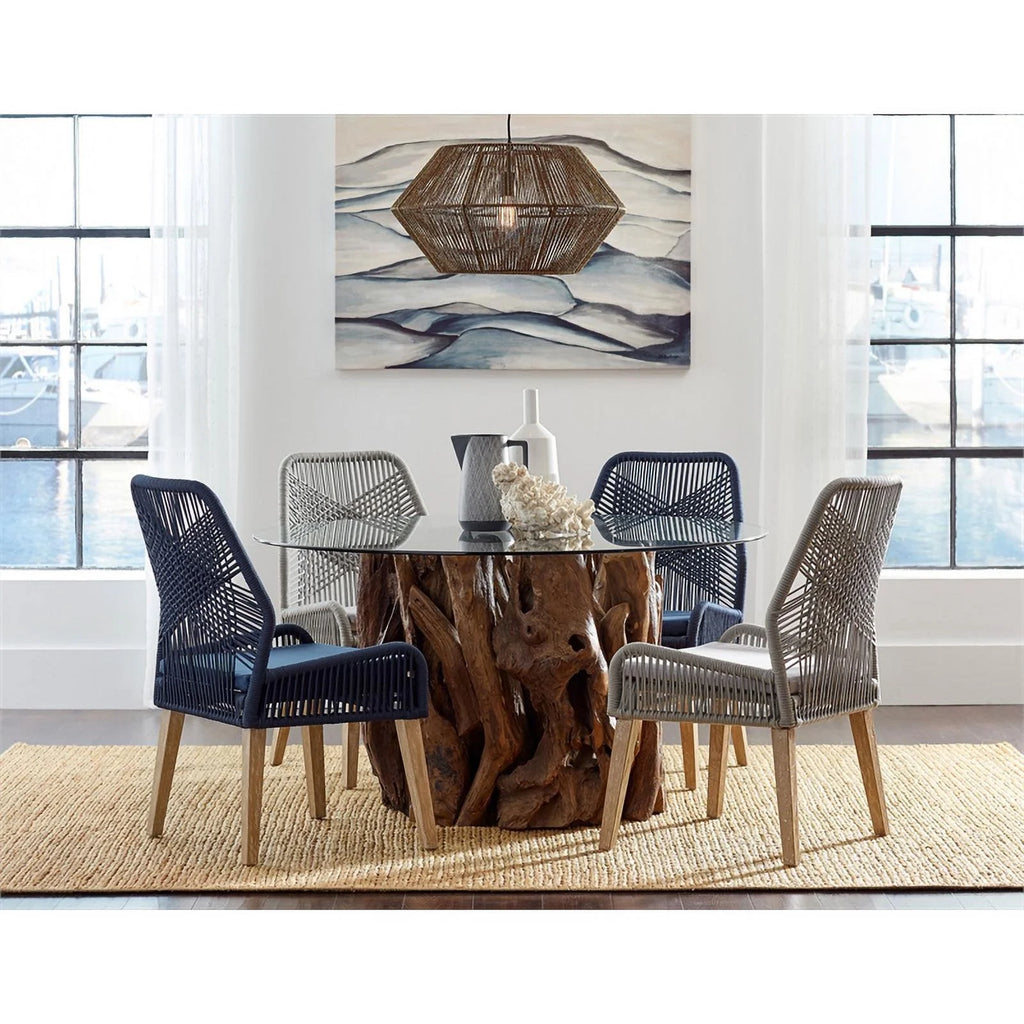Round Wood & Glass Dining Table S238057