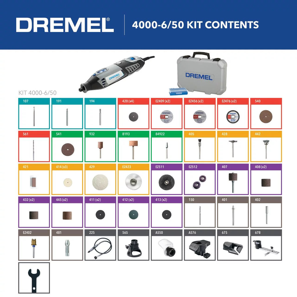 Rotary Tool Kit with Attachments and Carrying Case L79820