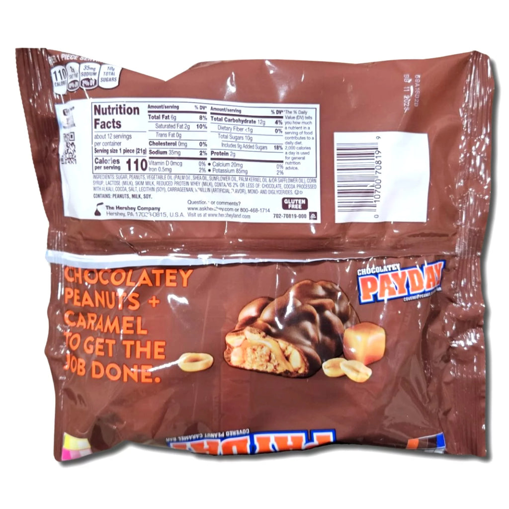 Snack Size Chocolate Covered Peanut Caramel Bar 9.12 Ounce Bag Pack of 3 W386042