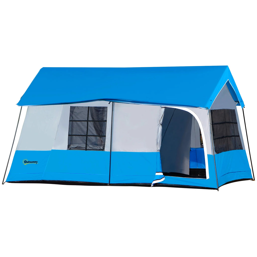 Large 10-Person Camping Tent with Rain Cover X365