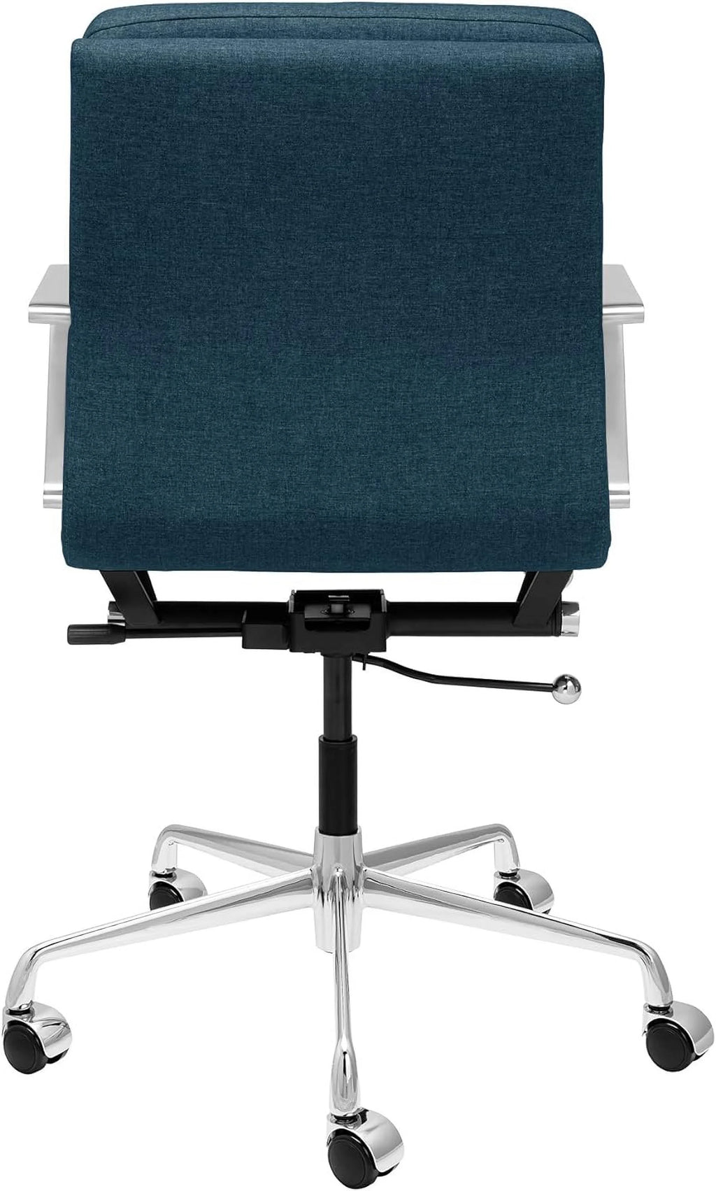 Dark Blue Cotton Fabric Office Chair with Arm Rest H70249