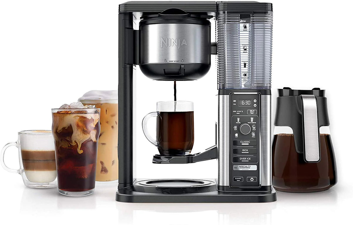 Fold-Away Frother Coffee Maker, 10 Cup Glass Carafe B403