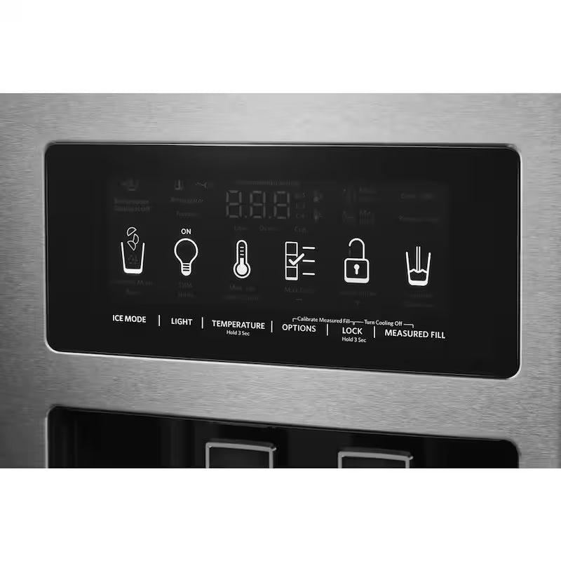36 in. W 24.8 cu. ft. Side by Side Refrigerator with Exterior Ice and Water Stainless Steel G5569
