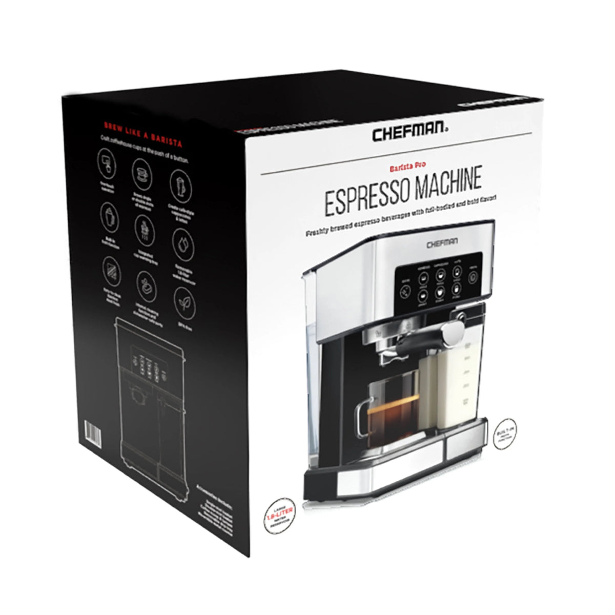 6-in-1 Espresso Machine with Milk Frother D3146