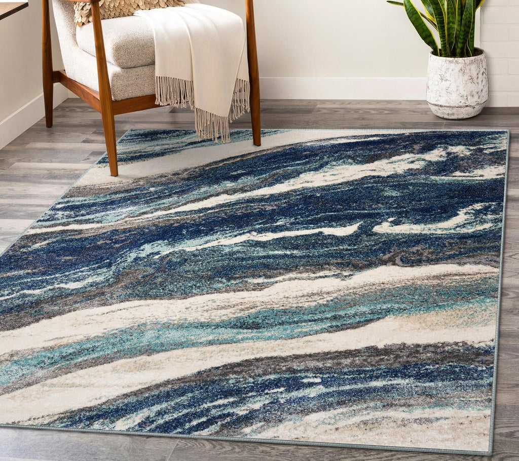 Geometric Abstract Modern Area Rug 6' x 9' E898892