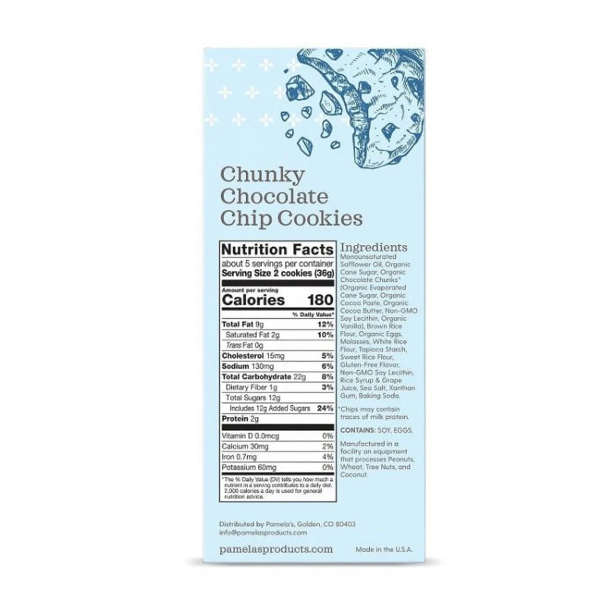 Chunky Choco Chip Cookies 6.25 oz Pack of 6 J8826