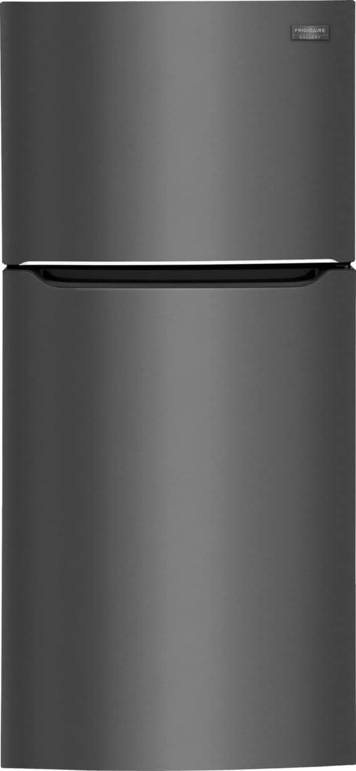 Top Freezer Freestanding Refrigerator Black Stainless Steel T284840