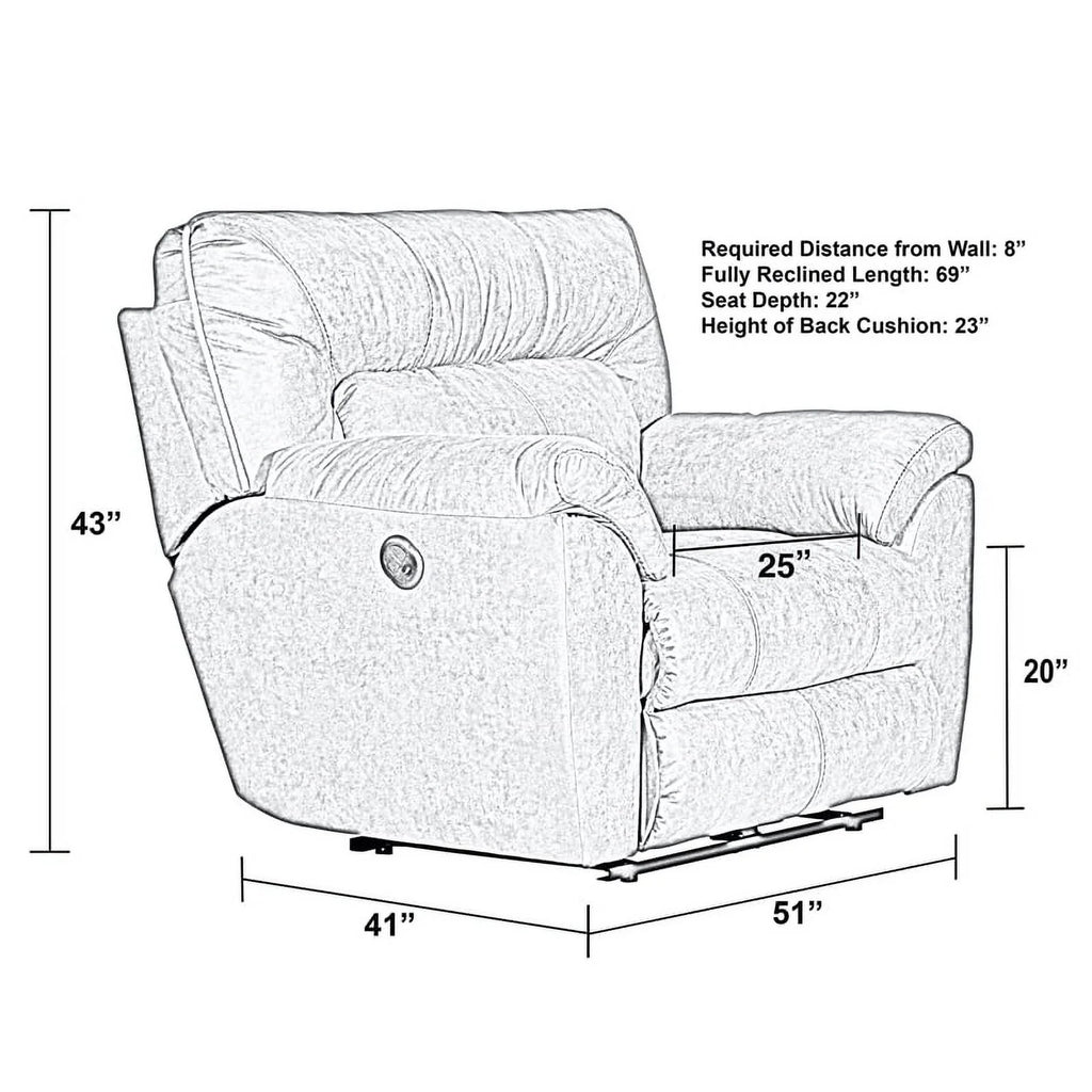 Brown Polyester Recliner W28884