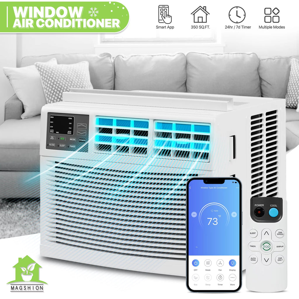 8,000 BTU Smart WIFI Window Air Conditioner White Q35468