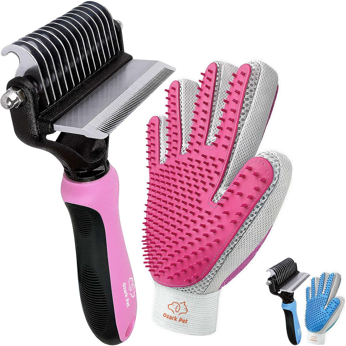 Dog and Cat Deshedding Brush and Shedding Glove N9880