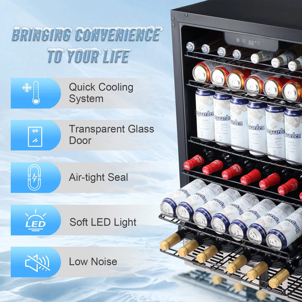 5.1 Cu.ft Beverage Refrigerator Cooler with Lock V9507