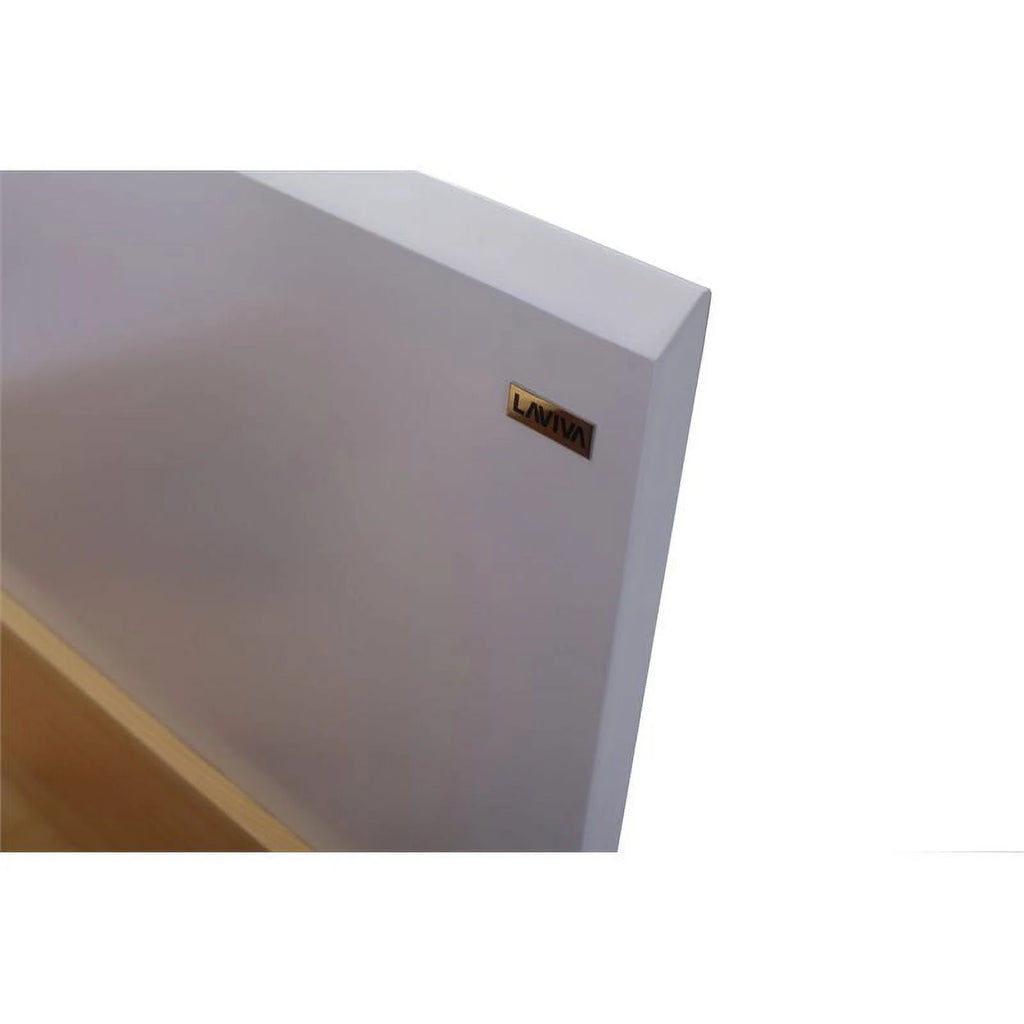24" Oak Wood and Stainless Steel Cabinet in White T887