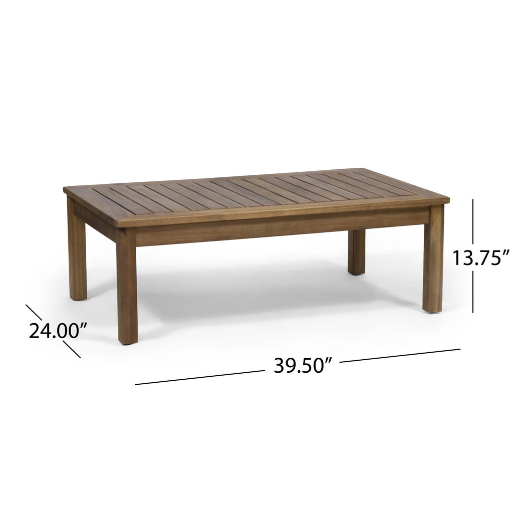 Acacia Wood and Rope 4 Seater Chat Set with Cushions F77861