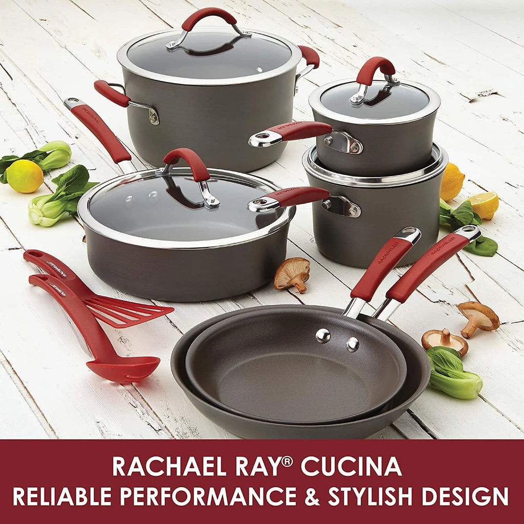 12 Piece Hard Anodized Nonstick Cookware Set Q346