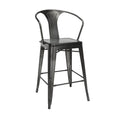 4 Pack 26" Mid Back Metal Armchair Stools X8173