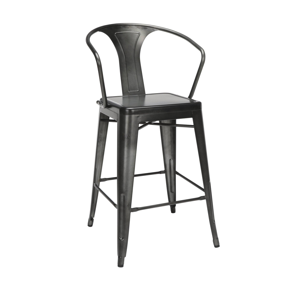 4 Pack 26" Mid Back Metal Armchair Stools X8173