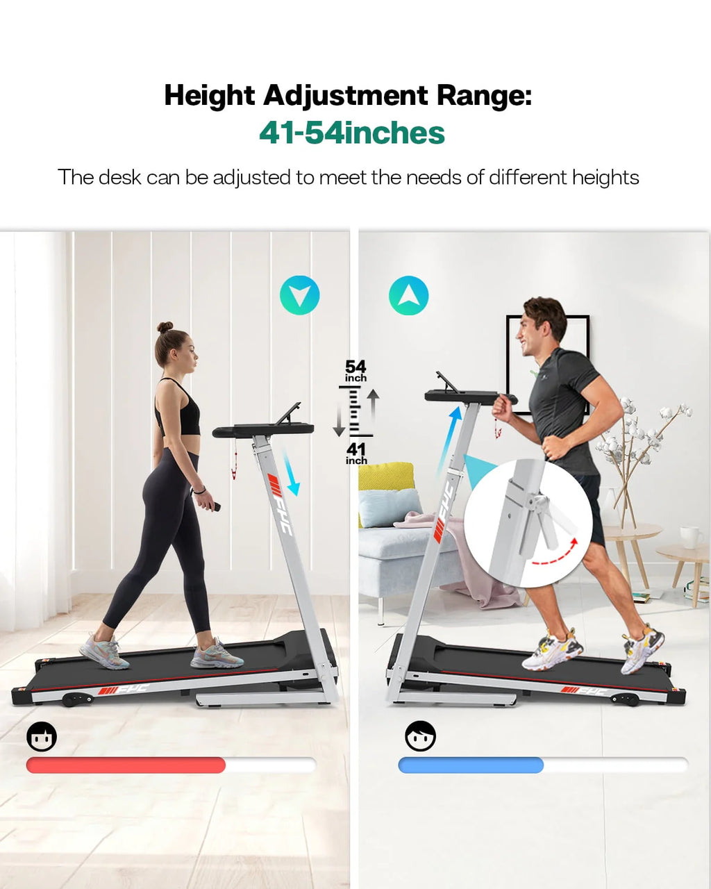 Folding Treadmill with Desk Electric Treadmill N70001