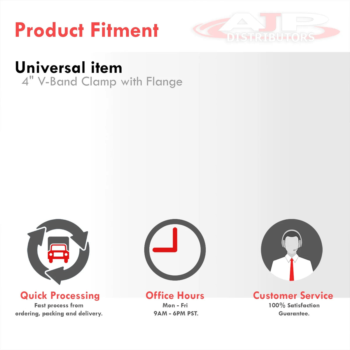 4" Stainless Steel V-Band Clamp + Flange Kit Q754