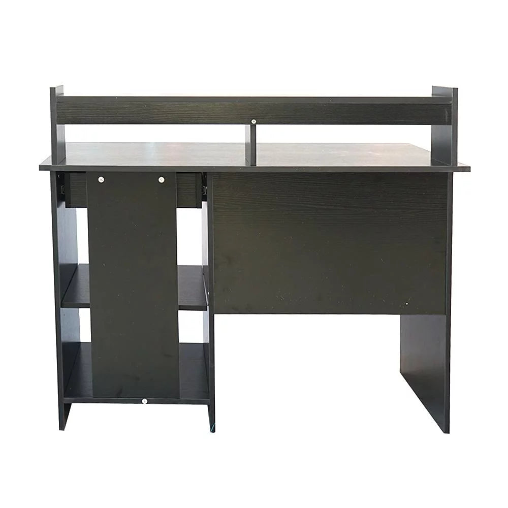 Black Computer Desk with Drawer and Keyboard Tray F594