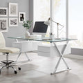 71" Glass Top Office Desk O528