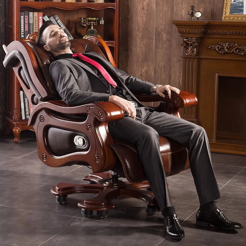 Foldable Swivel Leather Lounge Recliner M10501