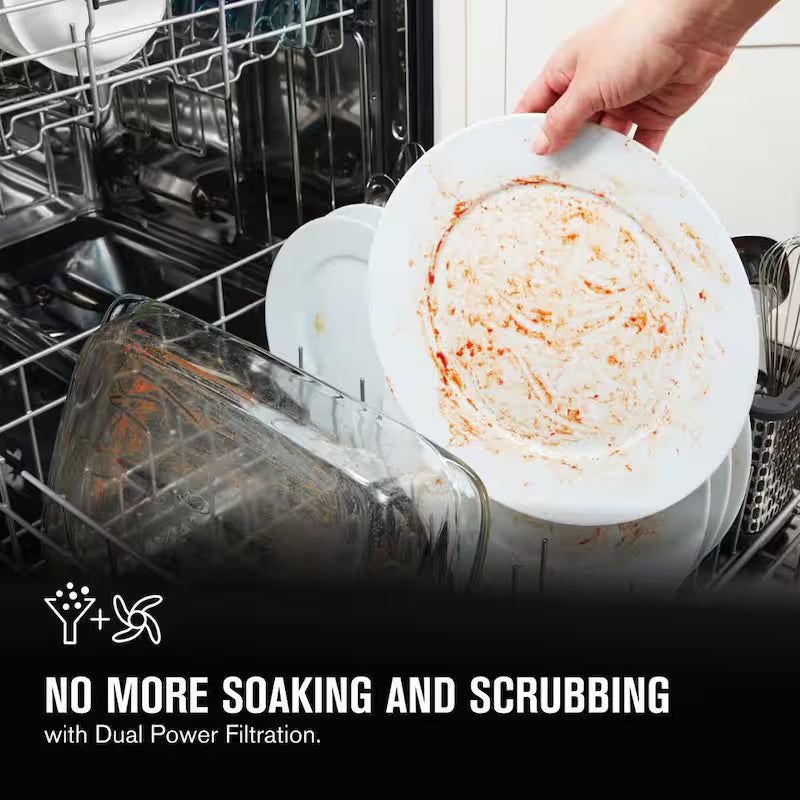 White 24 in. Built-In Dishwasher with Stainless Steel Tub P68849