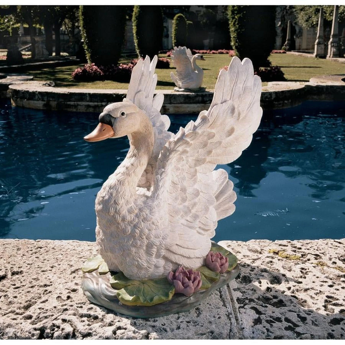 Swan Lake Sculpture Set of Two B588115