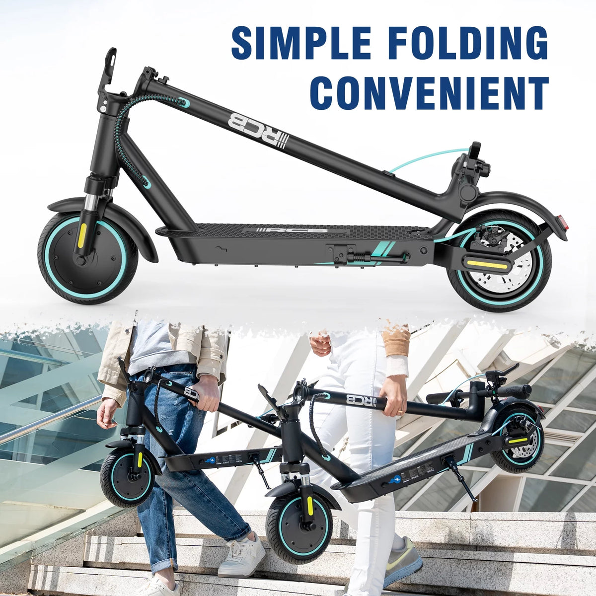 Electric Scooter with APP Control, 350W Motor, 19 mph Y642375