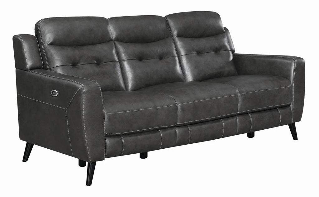 Charcoal Upholstered Power Sofa Q38512