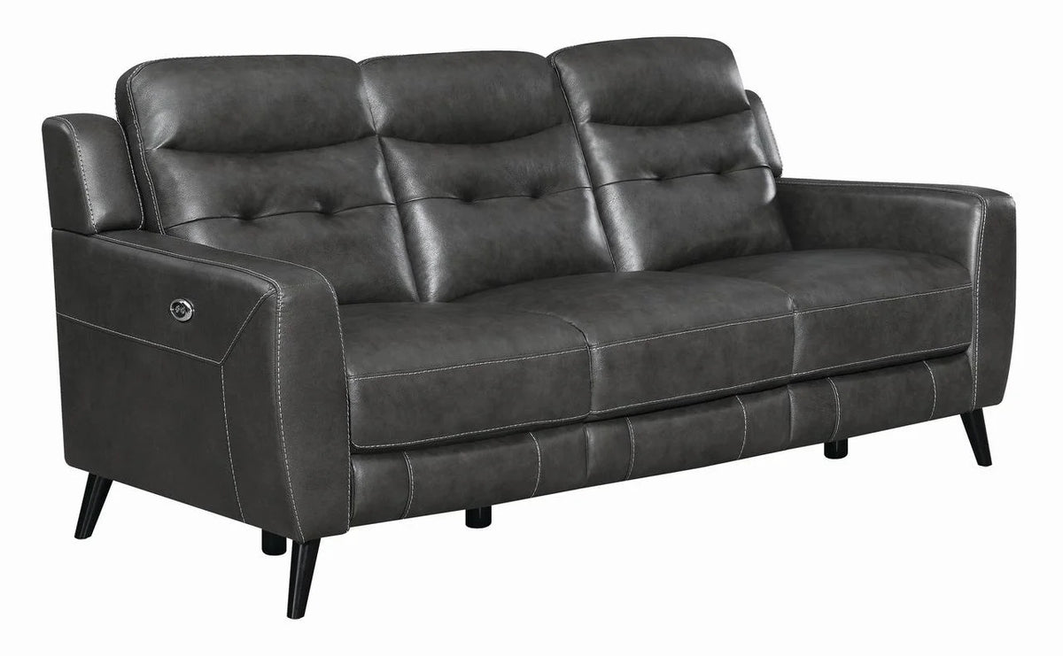Charcoal Upholstered Power Sofa Q38512