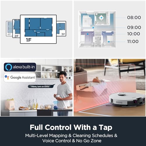 Robot Vacuum and Mop Combo with Self Emptying Station T108