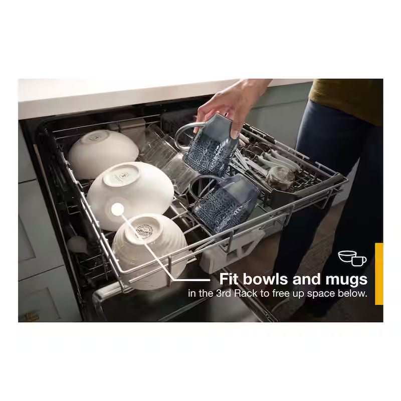 Black Stainless Dishwasher with 3rd Rack J198379