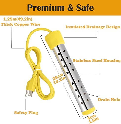 Portable 304 Stainless Steel Immersion Water Heater B49847