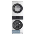 White Stacked Washer and Electric Dryer Laundry Tower V90106