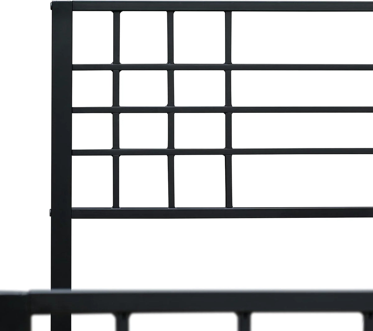 Black Bed Frame with 9 Metal Legs F264