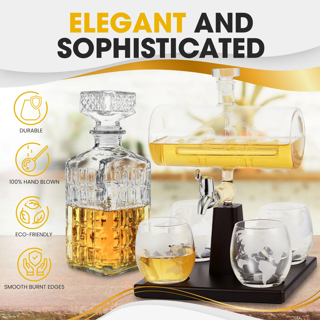 Decanter with 4 Glasses S8299