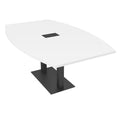 7Ft Boat Shaped Conference Table with Metal Base C937895