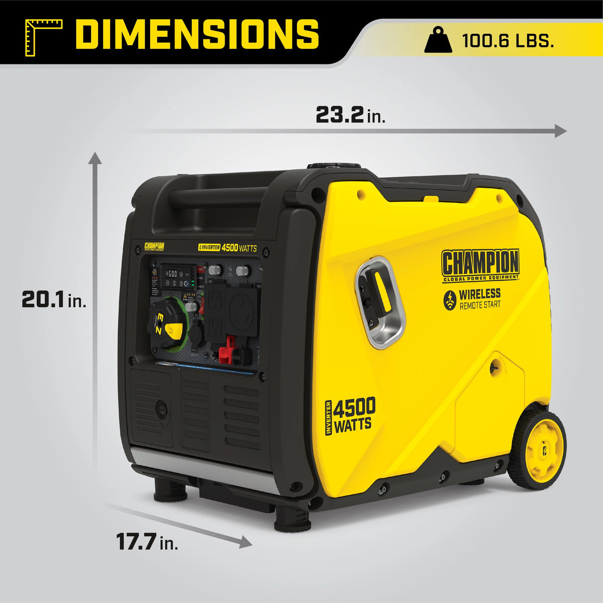4500-Watt Wireless Remote Start Inverter Generator H671