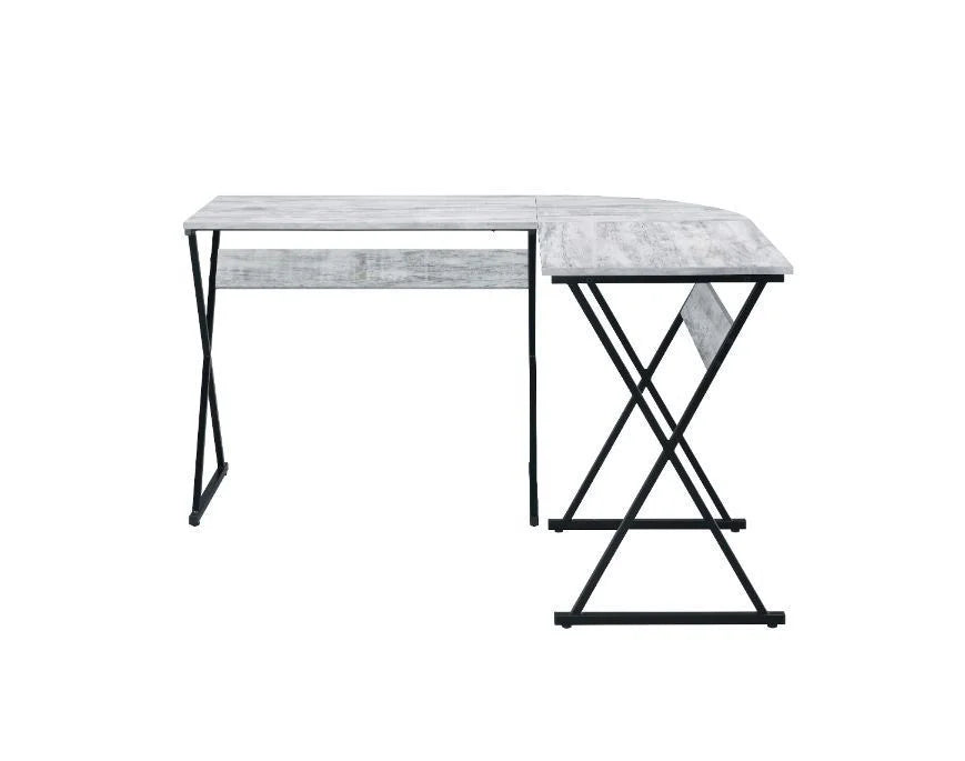 Antique White Black Writing Desk Q9694