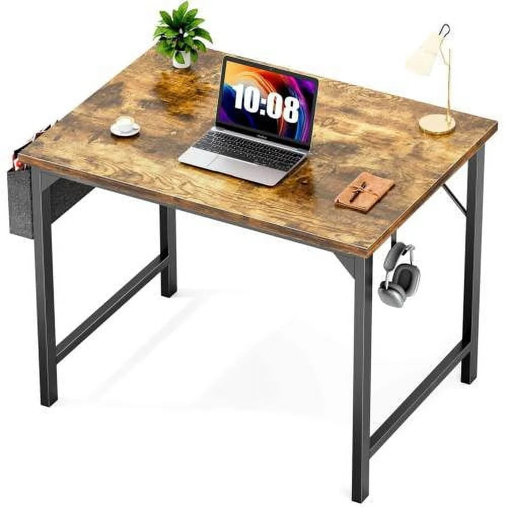 Brown Wooden Office Desk with Storage O391