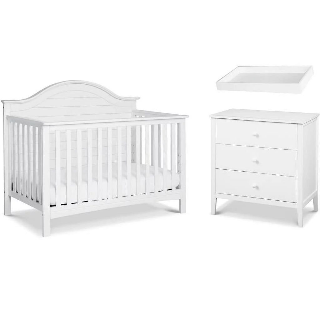 4-in-1 Convertible Crib and Dresser Set in White N904